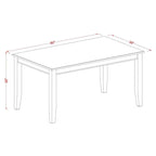 East West Furniture 6 Pc Dining set- A Dining Table with 4 Kitchen Chairs plus one Bench - Mahogany Finish (Seat Type Option)