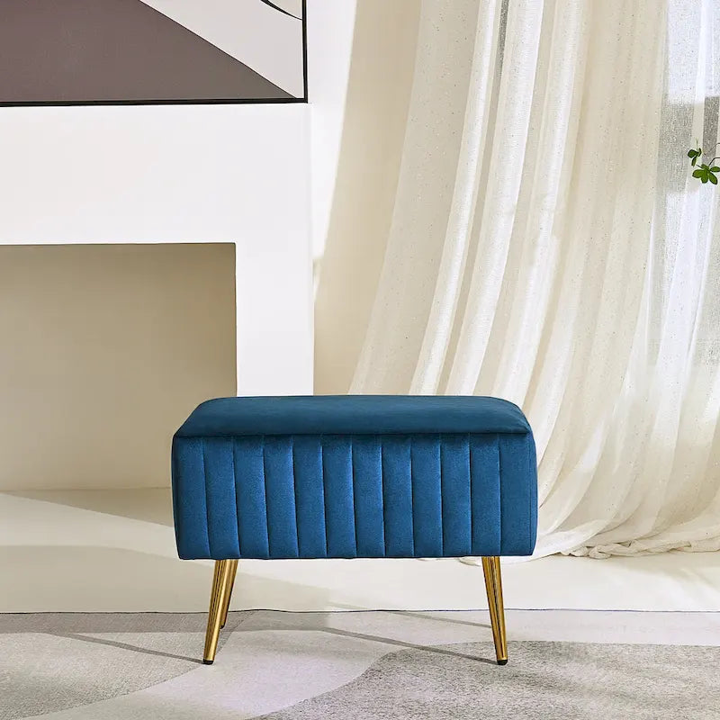 CO-Z 24-inch Modern Upholstered Entryway Bench with Velvet Seat