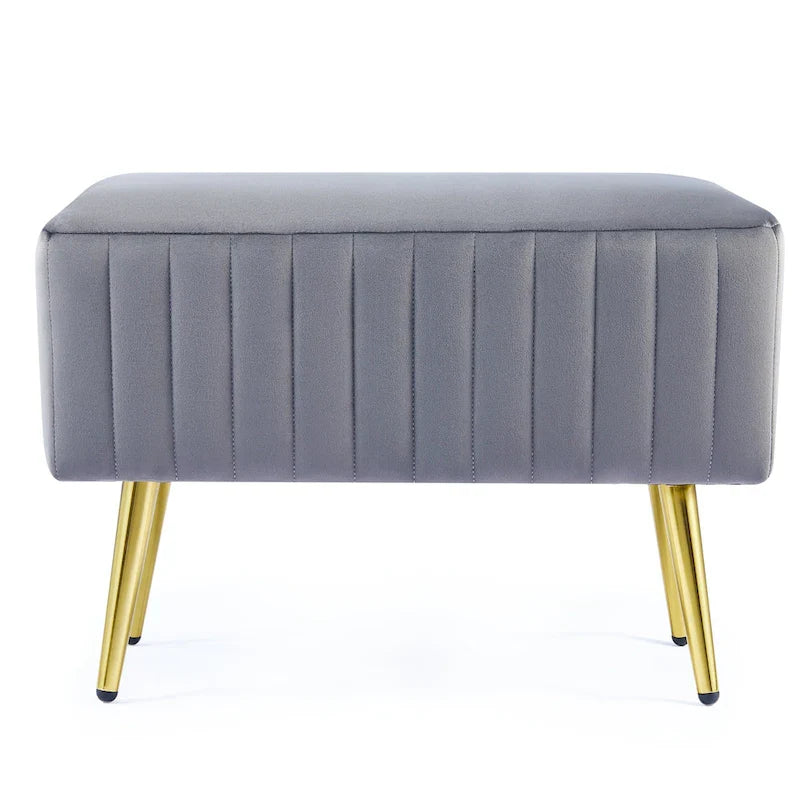 CO-Z 24-inch Modern Upholstered Entryway Bench with Velvet Seat