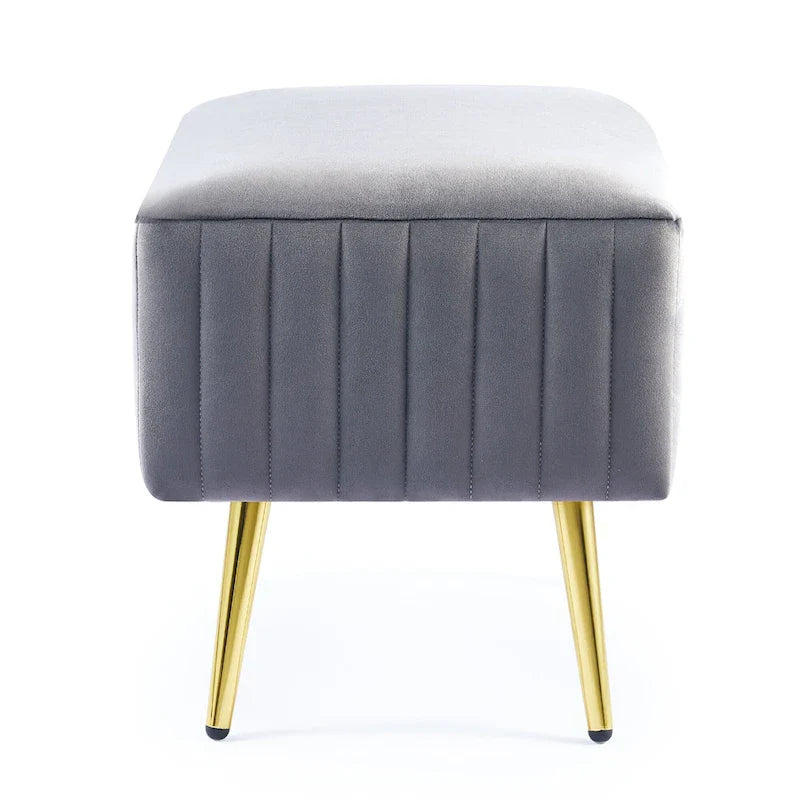 CO-Z 24-inch Modern Upholstered Entryway Bench with Velvet Seat