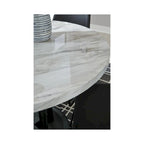 Centiar White/Black Circular Counter Height Table