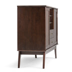 WYNDENHALL Tierney SOLID HARDWOOD 54 inch Wide Mid Century Modern Sideboard Buffet and Winerack - 54 W x 17 D x 36 H