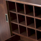 WYNDENHALL Tierney SOLID HARDWOOD 54 inch Wide Mid Century Modern Sideboard Buffet and Winerack - 54 W x 17 D x 36 H