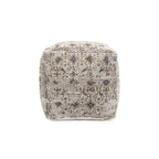 Pasargad Home Grandcanyon Premium Cotton Pouf, Toupe