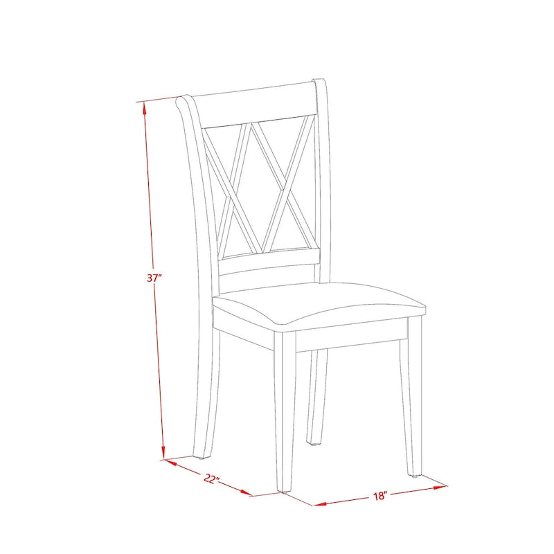 East West Furniture Dining Set - a Dining Table and Dining Room Chairs - (Finish & Pieces Option)