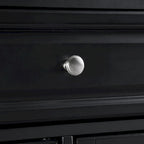 Crosley Alexandria Solid Granite Top Kitchen Island in Black Finish - 51.5 W x 18 D x 34 H
