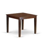 East West Furniture Dining Room Table Set Contains a Square Kitchen Table and Dining Chairs, Mahogany