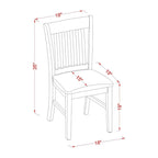 East West Furniture Dining Room Table Set Contains a Square Kitchen Table and Dining Chairs, Mahogany