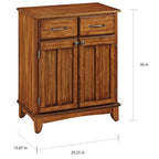 Copper Grove Narcisse Oak Buffet with Wood Top