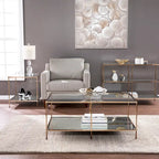 SEI Furniture Grant Glam Glass Side Table