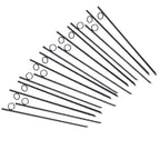 Garden Stakes, Plant Stakes With Heavy-duty 1 Loops, 3/8 Steel, Angled Ends, Non-slip Tent Canopy Ground Stakes For Campsites And Canopies