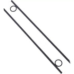 Garden Stakes, Plant Stakes With Heavy-duty 1 Loops, 3/8 Steel, Angled Ends, Non-slip Tent Canopy Ground Stakes For Campsites And Canopies