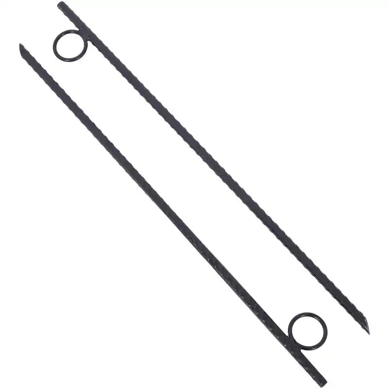 Garden Stakes, Plant Stakes With Heavy-duty 1 Loops, 3/8 Steel, Angled Ends, Non-slip Tent Canopy Ground Stakes For Campsites And Canopies