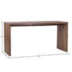 Camila 60-inch Rectangular Reclaimed Teak Waterfall Writing Desk