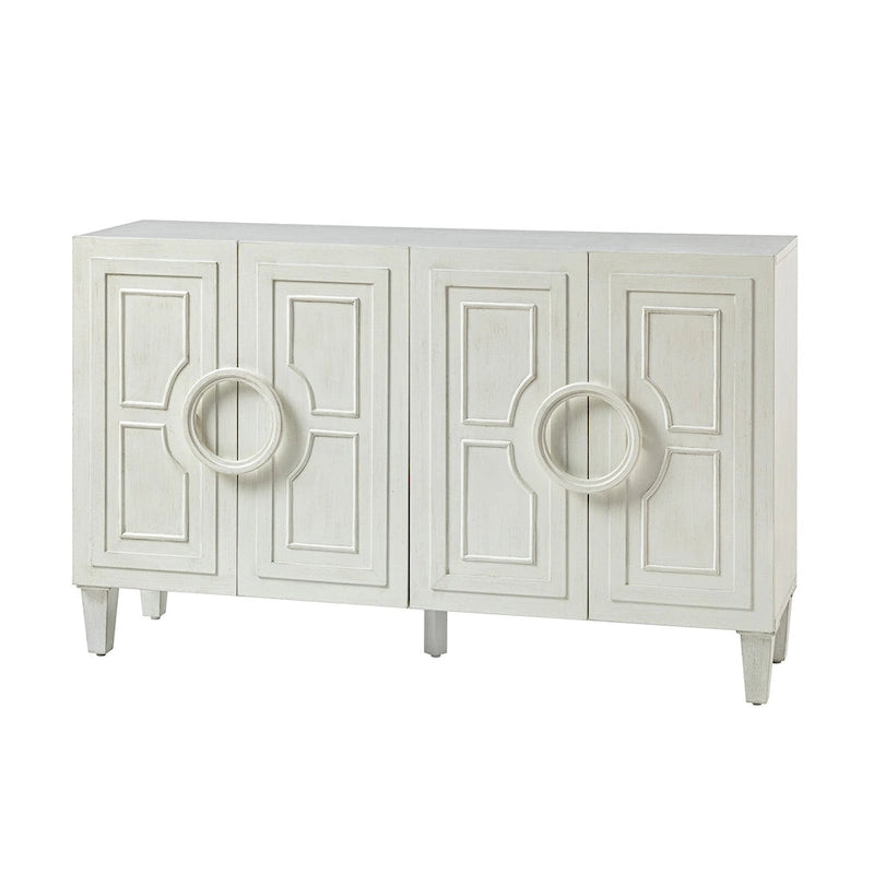 Connie 58 Contemporary Sideboard Buffet with Round Solid Wood Door Handles by HULALA HOME