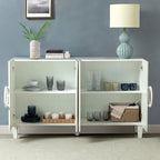 Connie 58 Contemporary Sideboard Buffet with Round Solid Wood Door Handles by HULALA HOME