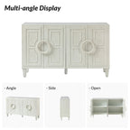 Connie 58 Contemporary Sideboard Buffet with Round Solid Wood Door Handles by HULALA HOME