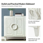 Connie 58 Contemporary Sideboard Buffet with Round Solid Wood Door Handles by HULALA HOME