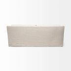 Denly Beige Fabric Slipcover w/ Double Stacked Back Cushions Sofa - 92.5W x 38.2D x 34.5H