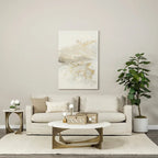 Denly Beige Fabric Slipcover w/ Double Stacked Back Cushions Sofa - 92.5W x 38.2D x 34.5H