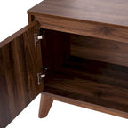 TV Stand with Adjustable Middle Shelf - Dual Soft Close Storage Doors