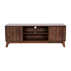 TV Stand with Adjustable Middle Shelf - Dual Soft Close Storage Doors