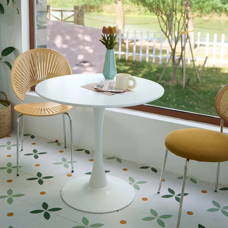 CO-Z 31.5 Inch Modern Round Kitchen and Dining Table for 2-4