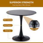 CO-Z 31.5 Inch Modern Round Kitchen and Dining Table for 2-4