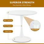 CO-Z 31.5 Inch Modern Round Kitchen and Dining Table for 2-4