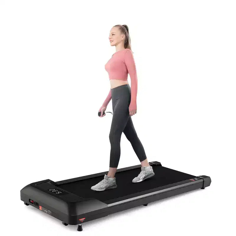 Costway 0.6-3.8MPH Walking Pad Under Desk Treadmill with Remote Control and LED Display Black/Pink/White/Grey