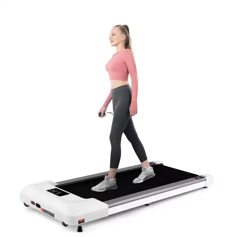 Costway 0.6-3.8MPH Walking Pad Under Desk Treadmill with Remote Control and LED Display Black/Pink/White/Grey