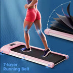 Costway 0.6-3.8MPH Walking Pad Under Desk Treadmill with Remote Control and LED Display Black/Pink/White/Grey