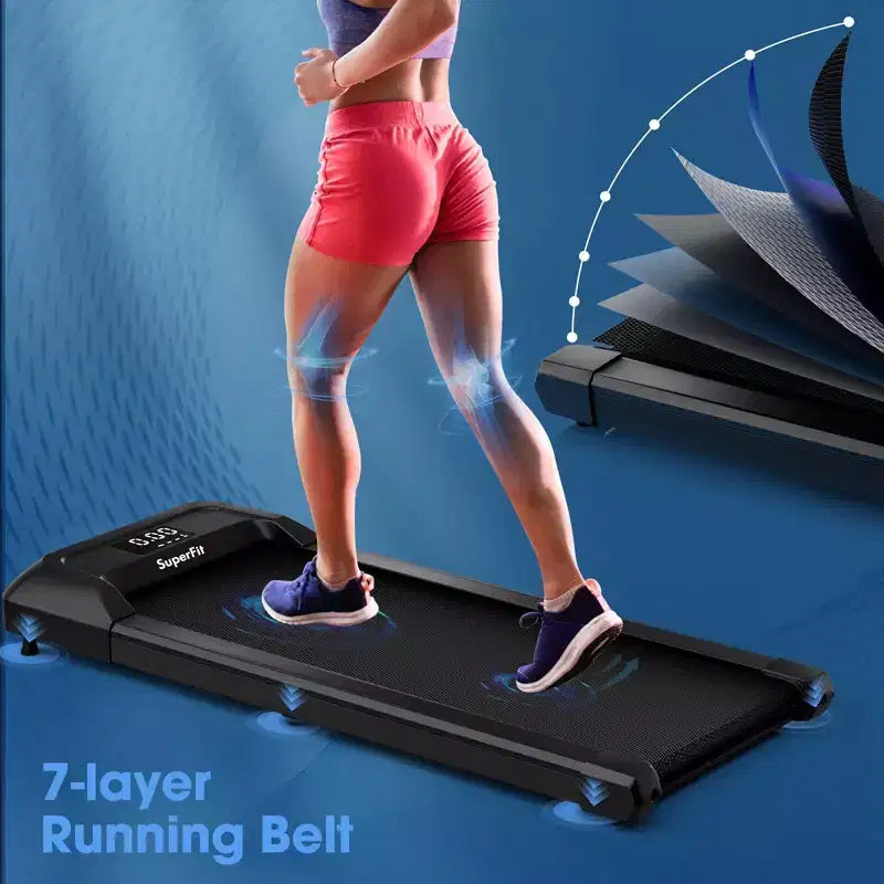 Costway 0.6-3.8MPH Walking Pad Under Desk Treadmill with Remote Control and LED Display Black/Pink/White/Grey