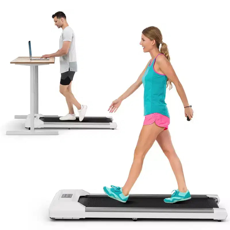 Costway 0.6-3.8MPH Walking Pad Under Desk Treadmill with Remote Control and LED Display Black/Pink/White/Grey