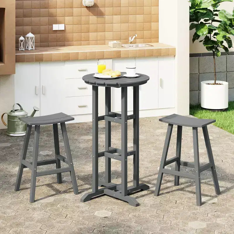 WestinTrends Malibu All Weather Hdpe Outdoor Patio Bar Height Bistro Set (3-piece)