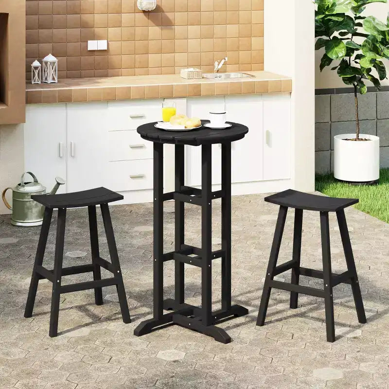 WestinTrends Malibu All Weather Hdpe Outdoor Patio Bar Height Bistro Set (3-piece)