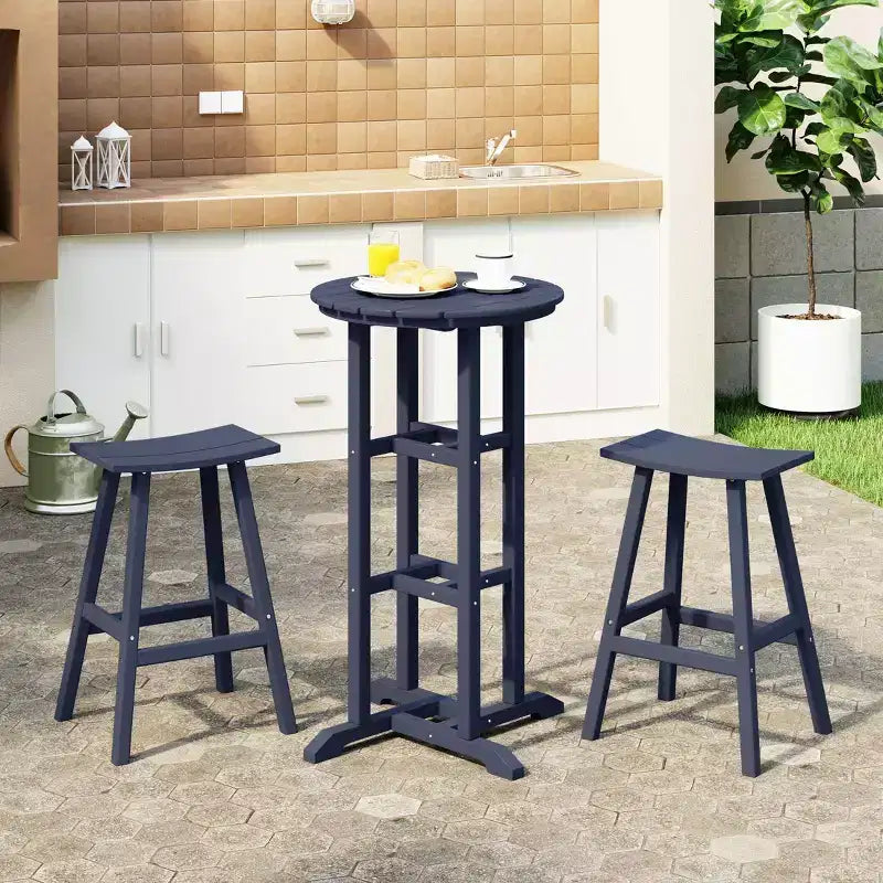 WestinTrends Malibu All Weather Hdpe Outdoor Patio Bar Height Bistro Set (3-piece)