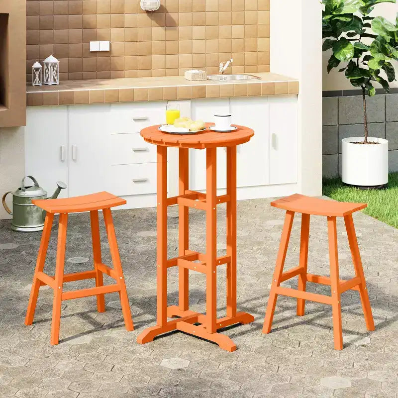 WestinTrends Malibu All Weather Hdpe Outdoor Patio Bar Height Bistro Set (3-piece)