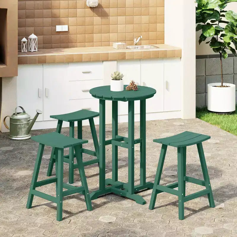 WestinTrends Malibu All Weather Hdpe Outdoor Patio Counter Height Bistro Set (4-Piece)