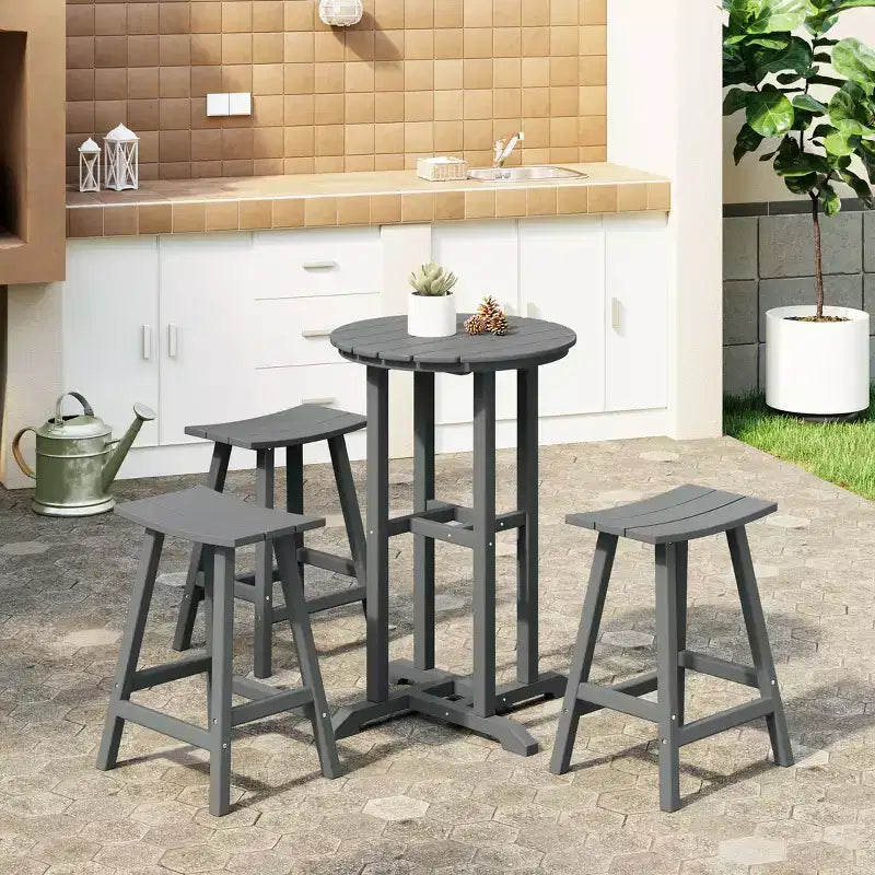 WestinTrends Malibu All Weather Hdpe Outdoor Patio Counter Height Bistro Set (4-Piece)