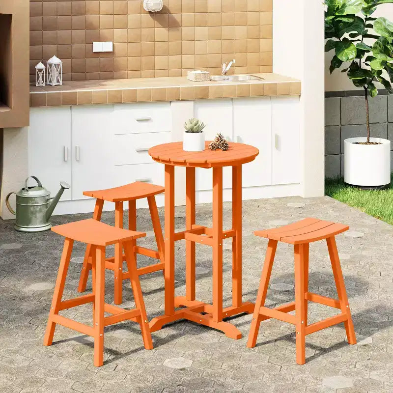 WestinTrends Malibu All Weather Hdpe Outdoor Patio Counter Height Bistro Set (4-Piece)