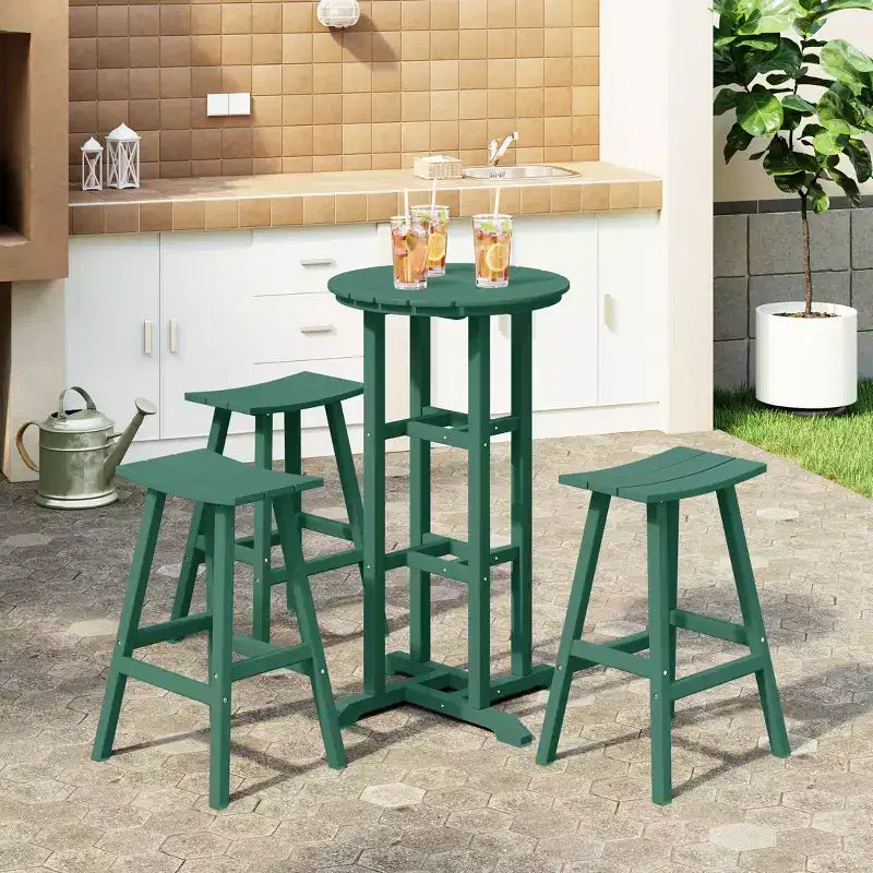 WestinTrends Malibu All Weather Hdpe Outdoor Patio Bar Height Bistro Set (4-Piece)