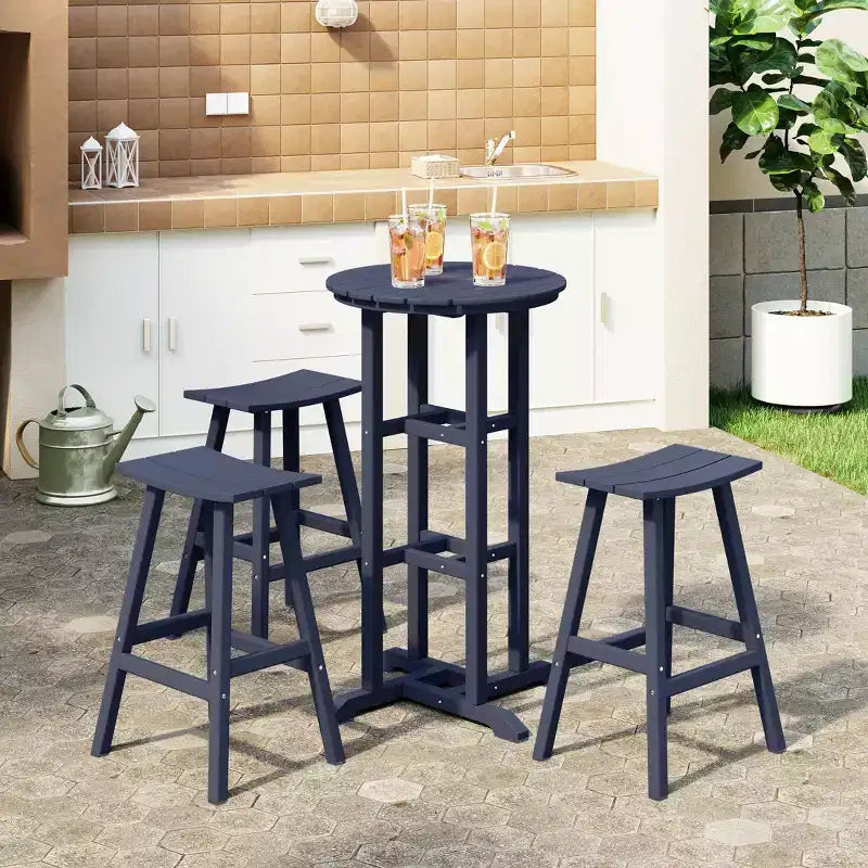 WestinTrends Malibu All Weather Hdpe Outdoor Patio Bar Height Bistro Set (4-Piece)