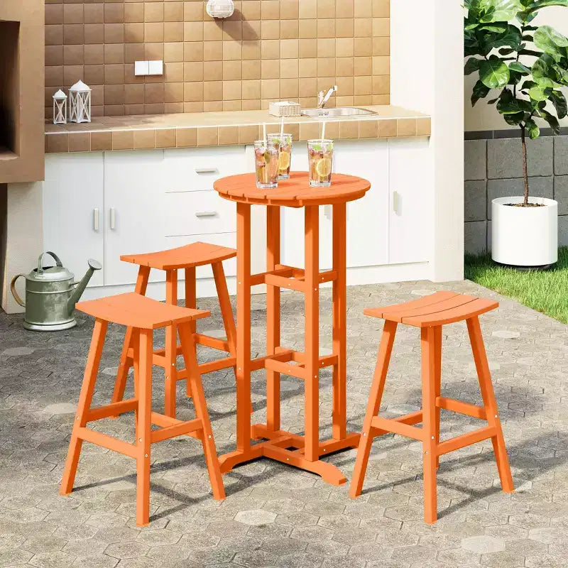 WestinTrends Malibu All Weather Hdpe Outdoor Patio Bar Height Bistro Set (4-Piece)