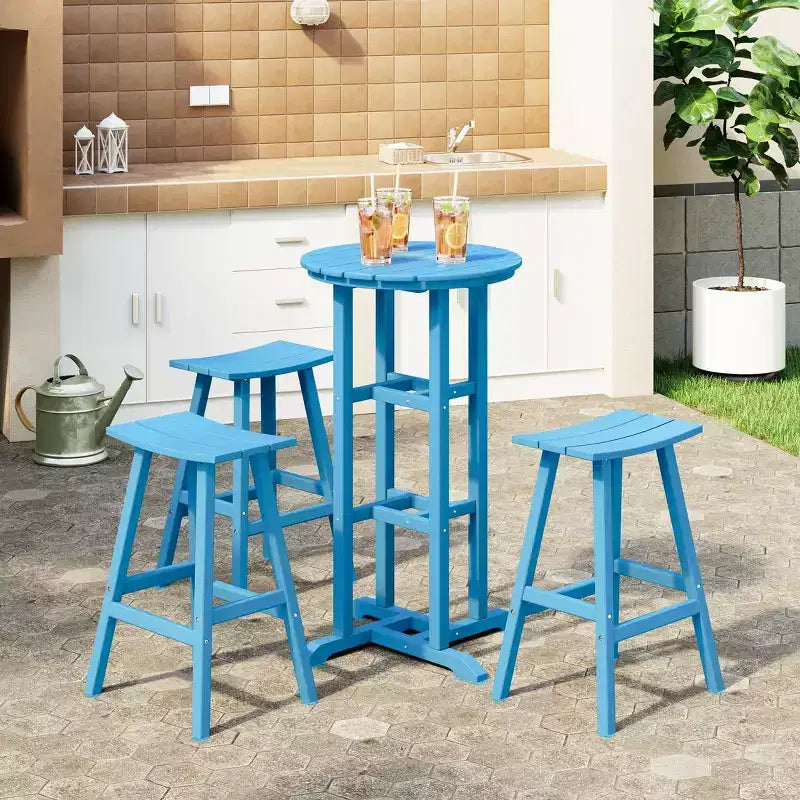 WestinTrends Malibu All Weather Hdpe Outdoor Patio Bar Height Bistro Set (4-Piece)
