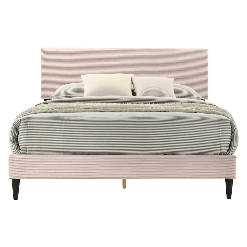 Bayson Wood Frame Queen Platform Bed With Headboard