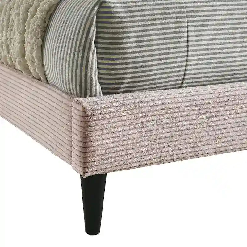 Bayson Wood Frame Queen Platform Bed With Headboard