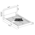 Bayson Wood Frame Queen Platform Bed With Headboard