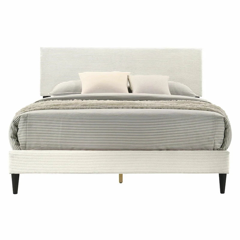 Bayson Wood Frame Queen Platform Bed With Headboard