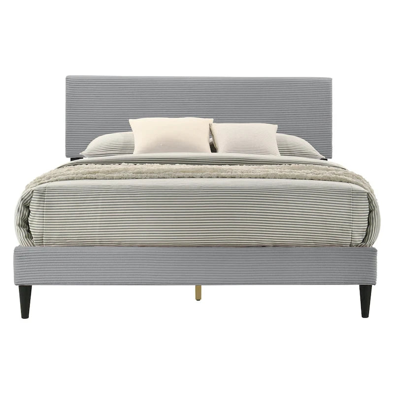 Bayson Wood Frame Queen Platform Bed With Headboard